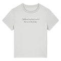 White organic cotton women's t-shirt featuring the funny quote ‘I Followed My Heart And It Led Me To The Fridge.’ by Rivaex Clothing
