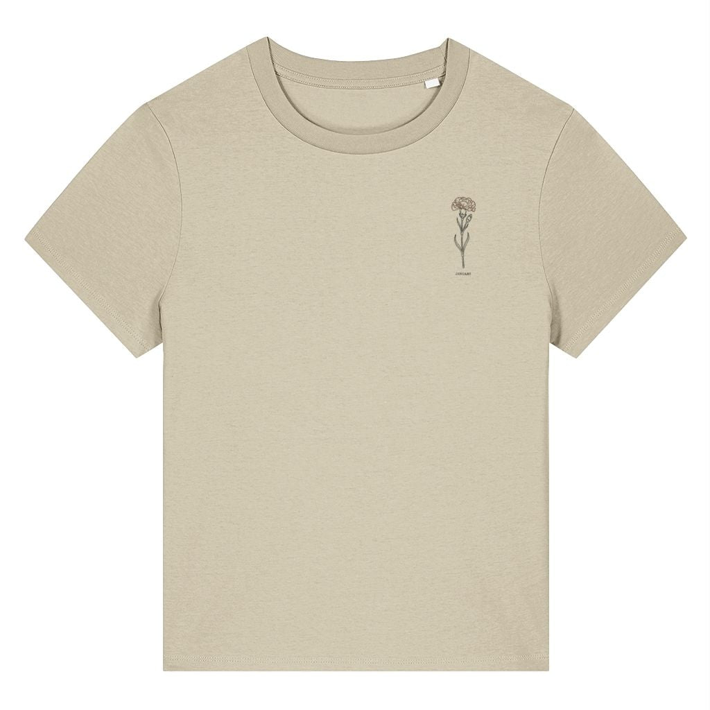 January Carnation Birth Month Flower Women's T-Shirt