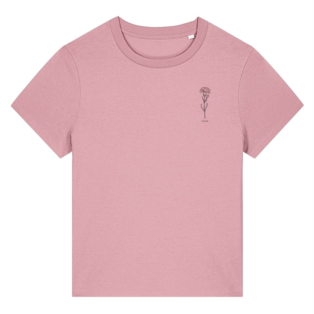 January Carnation Birth Month Flower Women's T-Shirt