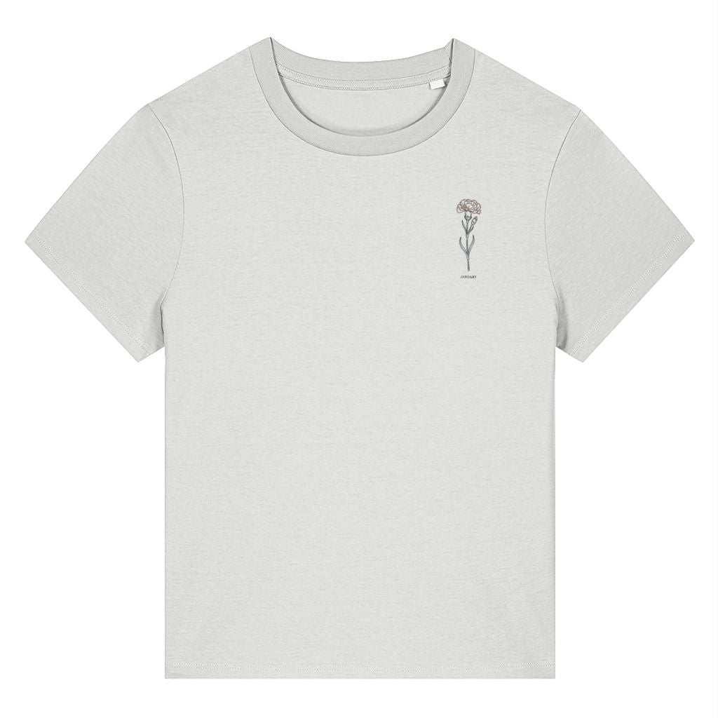 January Carnation Birth Month Flower Women's T-Shirt