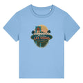 Light blue organic cotton women's retro t-shirt featuring a Las Vegas Casino 86 design by Rivaex Clothing