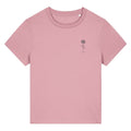 Pink organic cotton women's birth month flower t-shirt featuring a November Chrysanthemum Flower design by Rivaex Clothing