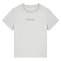White organic cotton women's t-shirt featuring the confidence quote ‘Soft Life Only.’ by Rivaex Clothing